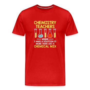 Naturwissenschaftliches Lehramt Lehramt Biologie Chemie P - Männer Premium Bio T-Shirt - Rot - Vorne - Damien (186cm)