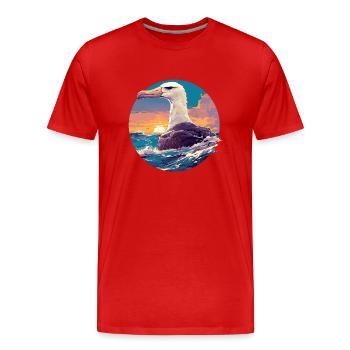 Albatross Albatrosse Albatros - Men's Premium Organic T-Shirt - red - Front - Damien (186cm)