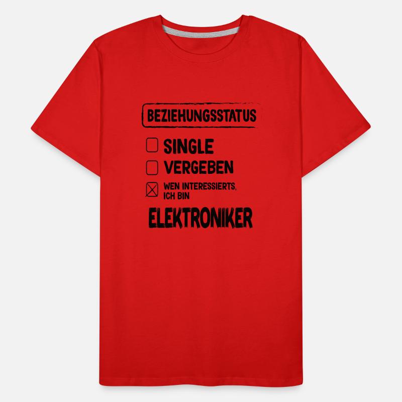 Electronics Technician Relationship Status Men's Premium Organic T-Shirt