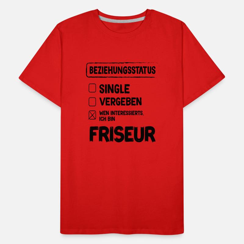 Statut de la relation avec le coiffeur T-shirt bio Premium Homme