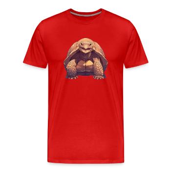 Tortues géantes Tortue géante - T-shirt bio Premium Homme - rouge - Devant - Damien (186cm)