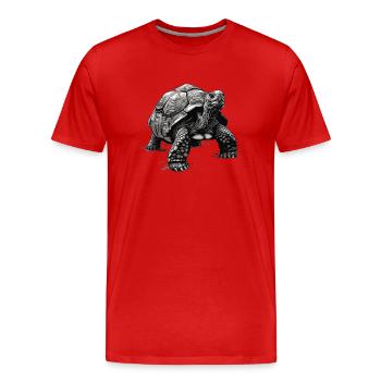 Tortues géantes Tortue géante - T-shirt bio Premium Homme - rouge - Devant - Damien (186cm)