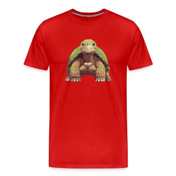 Tortues géantes Tortue géante - T-shirt bio Premium Homme - rouge - Devant - Damien (186cm)