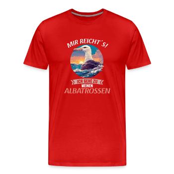 Albatross Albatrosse Albatros - Men's Premium Organic T-Shirt - red - Front - Damien (186cm)