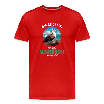 Albatross Albatrosse Albatros - Men's Premium Organic T-Shirt - red - Front - Damien (186cm)
