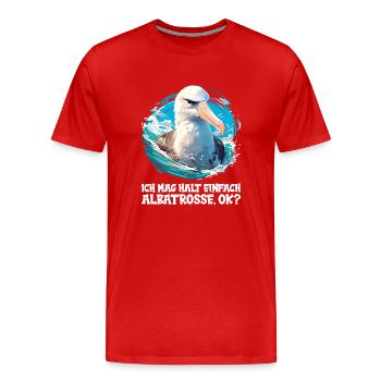 Albatross Albatrosse Albatros - Männer Premium Bio T-Shirt - Rot - Vorne - Damien (186cm)