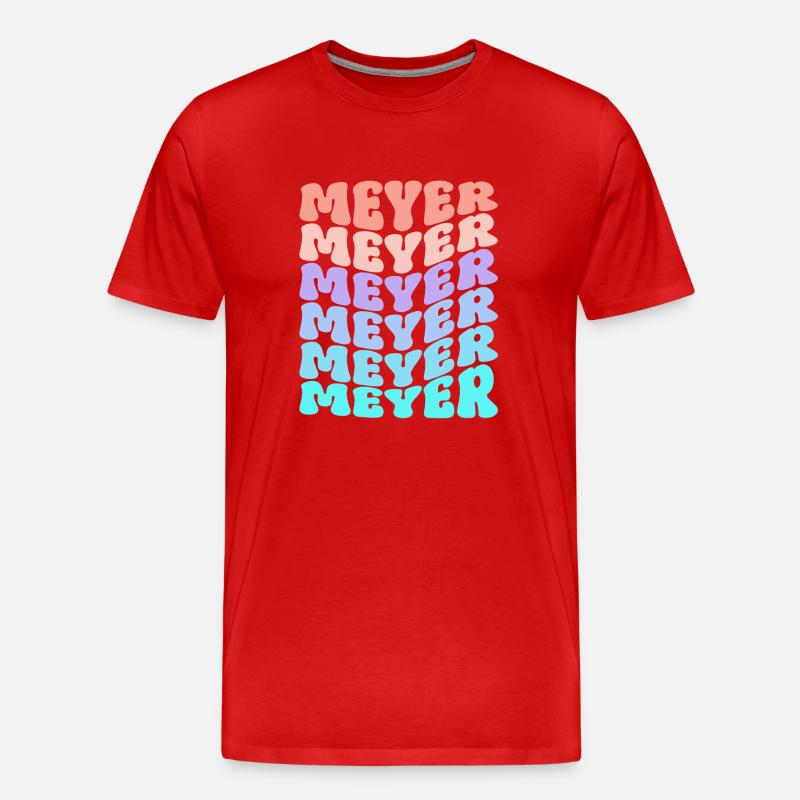Meyer Retro Familie Nachname Geschenk - Männer Premium Bio T-Shirt - Rot