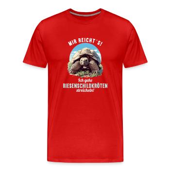 Tortues géantes Tortue géante - T-shirt bio Premium Homme - rouge - Devant - Damien (186cm)