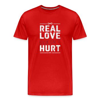 Sensibilisierung Für Häusliche Gewalt - Männer Premium Bio T-Shirt - Rot - Vorne - Damien (186cm)