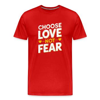 Sensibilisation à la violence conjugale - T-shirt bio Premium Homme - rouge - Devant - Damien (186cm)