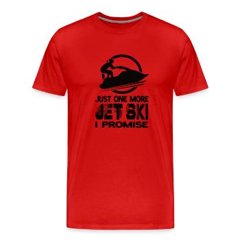 Encore un jet ski Je promets Jet Ski Jet Skis - T-shirt bio Premium Homme - rouge - Devant - Damien (186cm)