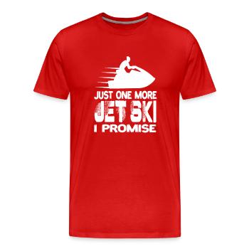 Encore un jet ski Je promets Jet Ski Jet Skis - T-shirt bio Premium Homme - rouge - Devant - Damien (186cm)