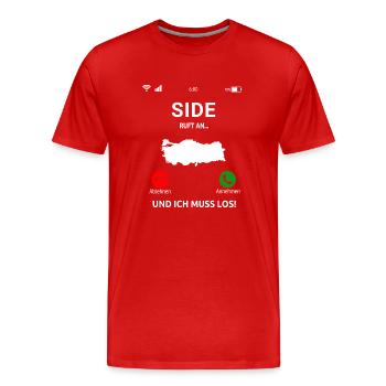 Side Urlaub Türkei Idee - Männer Premium Bio T-Shirt - Rot - Vorne - Damien (186cm)