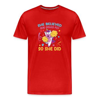 She Believed She Could Fly So She Did - Männer Premium Bio T-Shirt - Rot - Vorne - Damien (186cm)