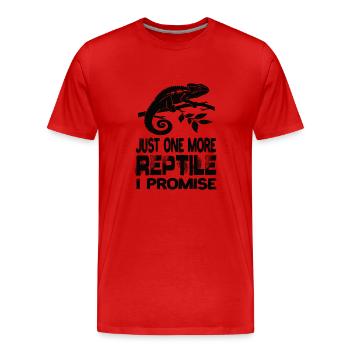 Juste un reptile de plus, je vous promets un lézard reptile - T-shirt bio Premium Homme - rouge - Devant - Damien (186cm)