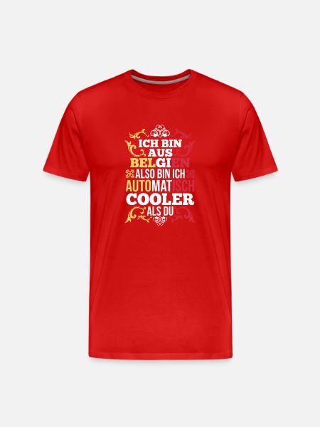 Belgian Belgian Belgium - Men's Premium Organic T-Shirt - red