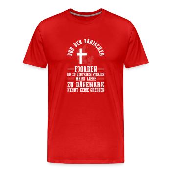 Danois Danemark - T-shirt bio Premium Homme - rouge - Devant - Damien (186cm)