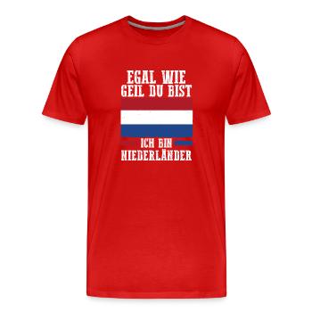 Niederländer Niederlande Holland - Männer Premium Bio T-Shirt - Rot - Vorne - Damien (186cm)