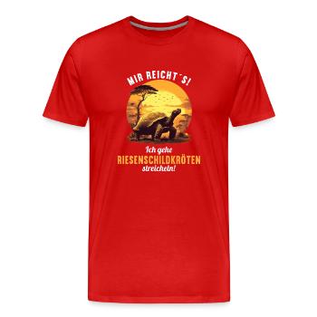Tortues géantes Tortue géante - T-shirt bio Premium Homme - rouge - Devant - Damien (186cm)