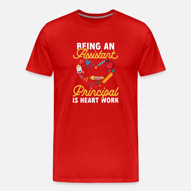 Stellvertretender Schulleiter - Männer Premium Bio T-Shirt - Rot
