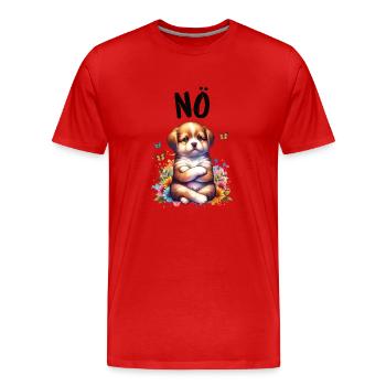 Drôle de dicton havanais non pour les amoureux des chiens - T-shirt bio Premium Homme - rouge - Devant - Damien (186cm)