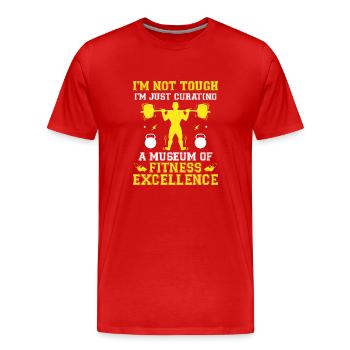 Professeur d’éducation physique Professeurs d’éducation physique École Spor - T-shirt bio Premium Homme - rouge - Devant - Damien (186cm)