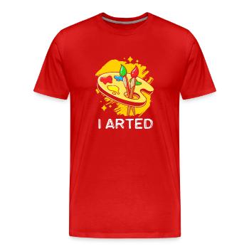 Painter Artist Artist Art Academy - Men's Premium Organic T-Shirt - red - Front - Damien (186cm)