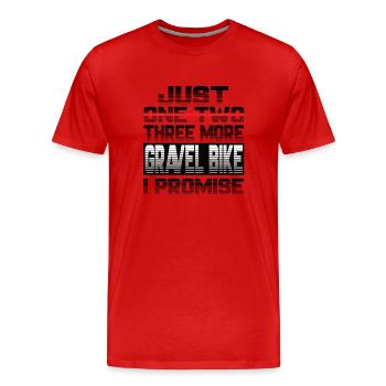 Encore un vélo de gravier Je promets Gravelbike - T-shirt bio Premium Homme - rouge - Devant - Damien (186cm)