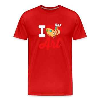 Painter Artist Artist Art Academy - Men's Premium Organic T-Shirt - red - Front - Damien (186cm)