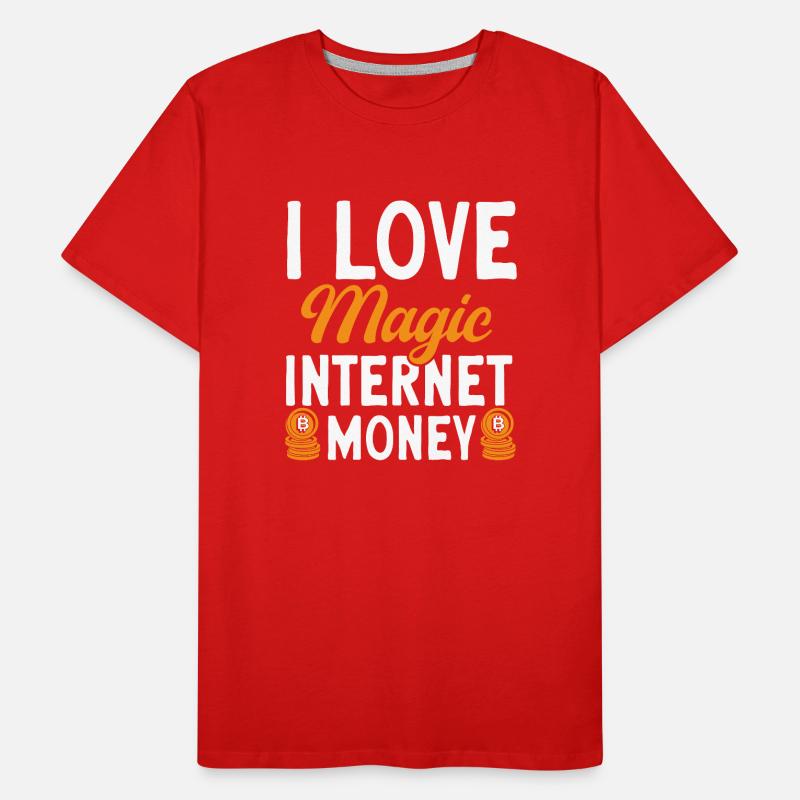 Bitcoin Cryptocurrency BTC Crypto Trader Men's Premium Organic T-Shirt