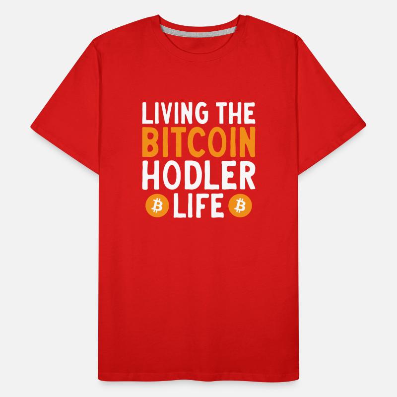 Bitcoin Cryptocurrency BTC Crypto Trader Men's Premium Organic T-Shirt