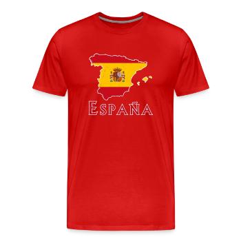 Spanien Spanisch Flagge Reise Espana National - Männer Premium Bio T-Shirt - Rot - Vorne - Damien (186cm)