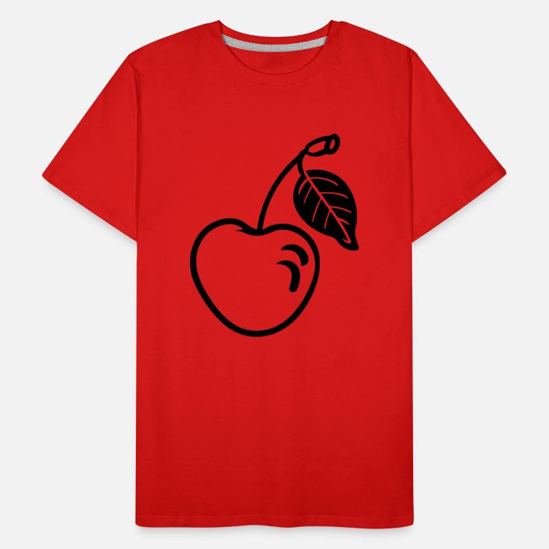 Kirsche Männer Premium Bio T-Shirt