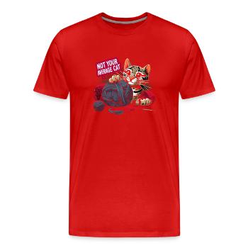 Ozelot Wild Cat Exotic Pets Jungle Big Cat - Männer Premium Bio T-Shirt - Rot - Vorne - Damien (186cm)