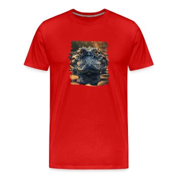 Alligatoren Alligator - Männer Premium Bio T-Shirt - Rot - Vorne - Damien (186cm)