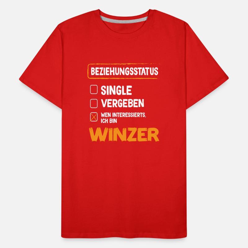 Winemaker Relationship Status Winemaker Wine Profession Men's Premium Organic T-Shirt