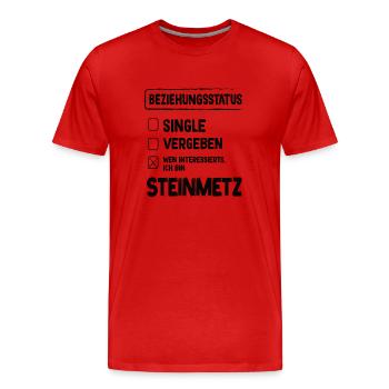 Statut relationnel du tailleur de pierre Profession de tailleur de pierre - T-shirt bio Premium Homme - rouge - Devant - Damien (186cm)