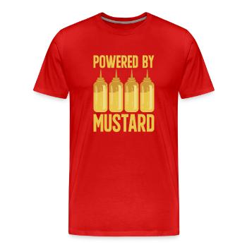 Senf Moutarde - T-shirt bio Premium Homme - rouge - Devant - Damien (186cm)