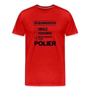 Contremaître Statut relationnel Contremaître contremaître en génie civil - T-shirt bio Premium Homme - rouge - Devant - Damien (186cm)