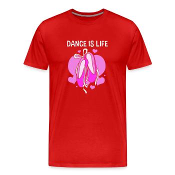 Danseuse de ballet - T-shirt bio Premium Homme - rouge - Devant - Damien (186cm)