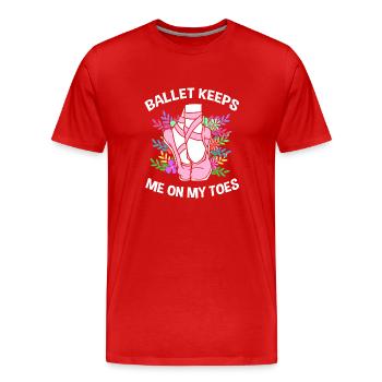 Danseuse de ballet - T-shirt bio Premium Homme - rouge - Devant - Damien (186cm)