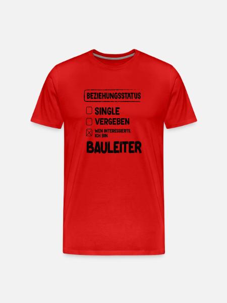 Statut de la relation avec le directeur de la construction Directeur de la construction Gestion de la construction - T-shirt bio Premium Homme - rouge