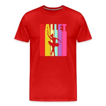 Danseuse de ballet - T-shirt bio Premium Homme - rouge - Devant - Damien (186cm)