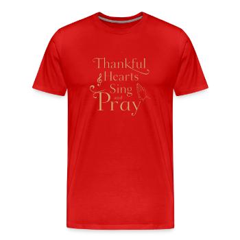 Choral Music Religious Singing Faith-Based Music - Men's Premium Organic T-Shirt - red - Front - Damien (186cm)