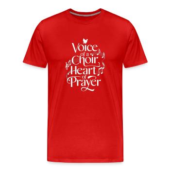Musique chorale Chant religieux Musique confessionnelle - T-shirt bio Premium Homme - rouge - Devant - Damien (186cm)