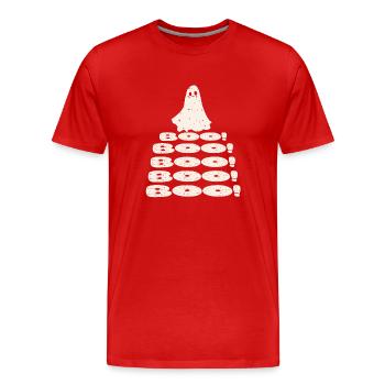 Halloween Ghost vintage - Men's Premium Organic T-Shirt - red - Front - Damien (186cm)