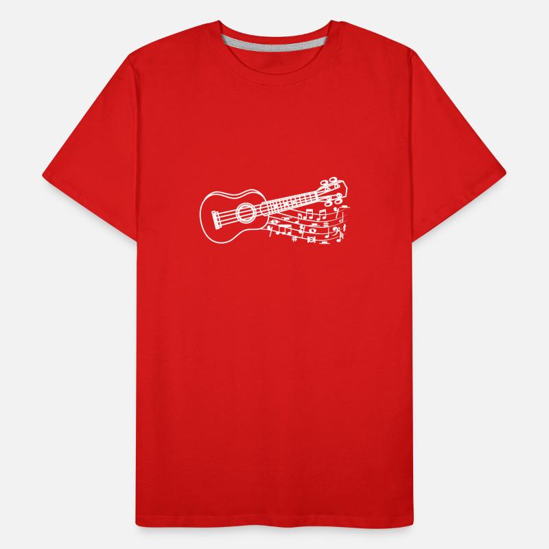 Dessin au trait Ukulélé T-shirt bio Premium Homme