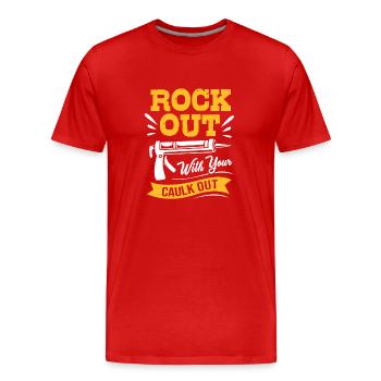 Chantier de construction - T-shirt bio Premium Homme - rouge - Devant - Damien (186cm)