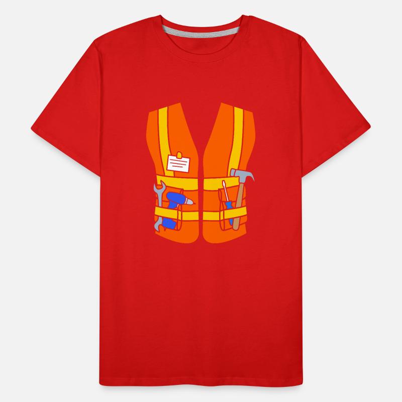 Construction worker construction site Men's Premium Organic T-Shirt