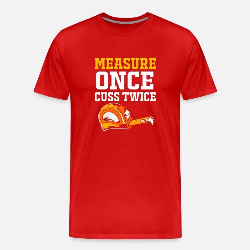 Construction worker construction site - Men's Premium Organic T-Shirt - red